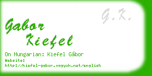 gabor kiefel business card